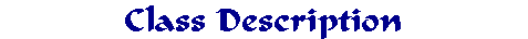 Class Description